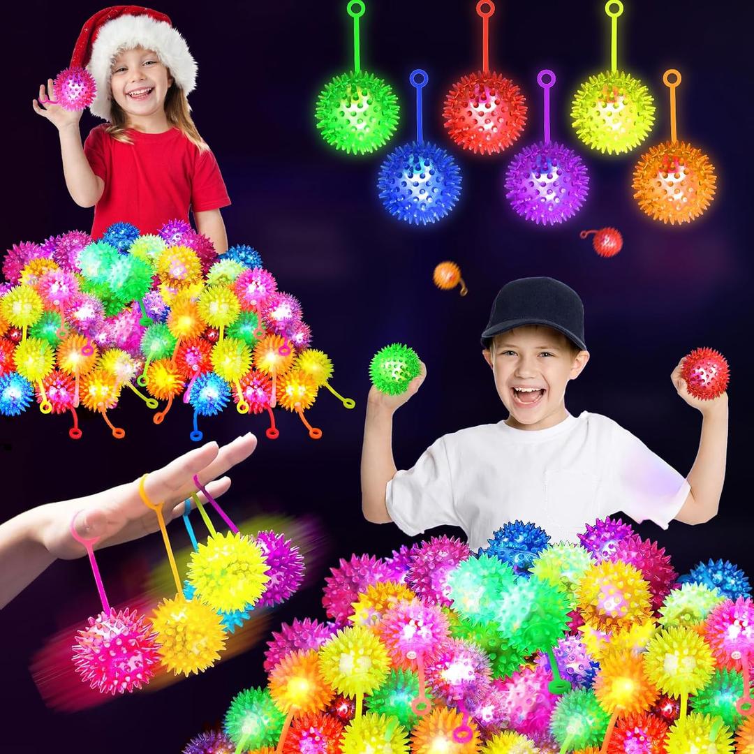 36PCS Light Up Ball, Bouncy Balls for Kids, 6 Colors Flashing Squeaky Ball, Light Up Toys, Balls for Toddlers 1-3, Glow in The Dark Party Favors for Teens, Adults, Children