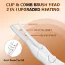 Heated Eyelash Curler - 2-in-1 Clip-Type Design, 3 Temperature Modes, USB Rechargeable Electric Eyelash Curler, Natural Curling 24H Long-Lasting Curl, Gift for Women & Girls, White-EC