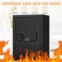 3.4 Cubic Feet Large Safes for Home Use Fire and Water proof, Digital Security Safe with Key and Combination, Home Safes Water and Fireproof for Firearm Medicine Money Valuables