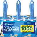 PetLovers Extra Sticky Lint Roller Bulk Value Set 3 Rollers 7 Refills 1,000 Sheets for Pet Hair Removal, Dog and Cat Lint Remover