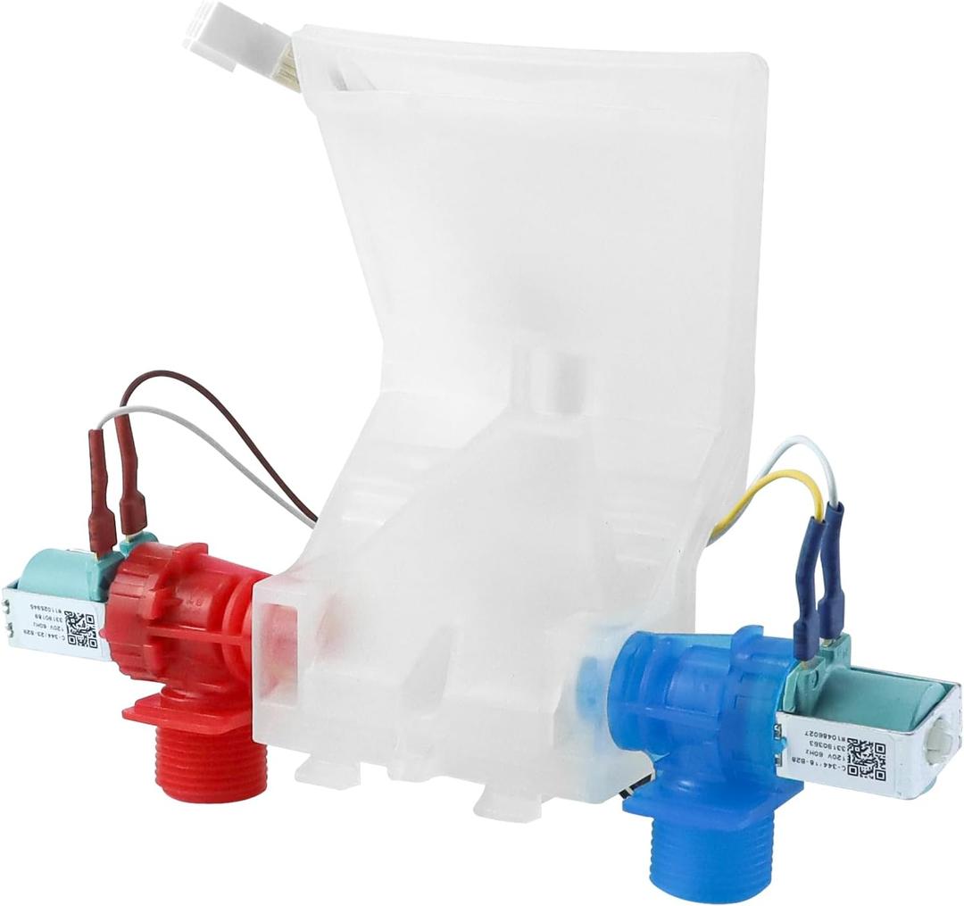 Upgraded W10144820 WPW10144820 rev b Washer Water Inlet Valve Compatible with Whirlp-ool Ken-more May-tag Washing Machine Replace W10140911 AP6015761 AP4371093 W10311458 by Fetechmate