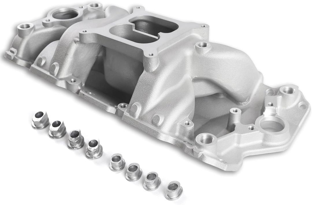 2026 7501 Aluminum Dual Plane SBC Air-Gap Intake Manifold Compatible with Chevy Small Block SBC 1955-86 262-400 305 350