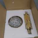 BAODEN Gold Knurled Texture Wall Sconces 24" Modern Cylinder Bathroom Vanity Lights Fixtures with Clear Striped Glass Shade 2-Lights Indoor Wall Lighting for Living Room Bedroom Kitchen