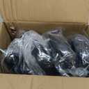 Caster Wheels 5 Inch, Swivel Threaded Stem Casters Set of 4 Heavy Duty 2400lbs, UNC 3/8" -16 x 1 (Stem Diameter 3/8", Stem Length 1") Locking Casters Wheels Black