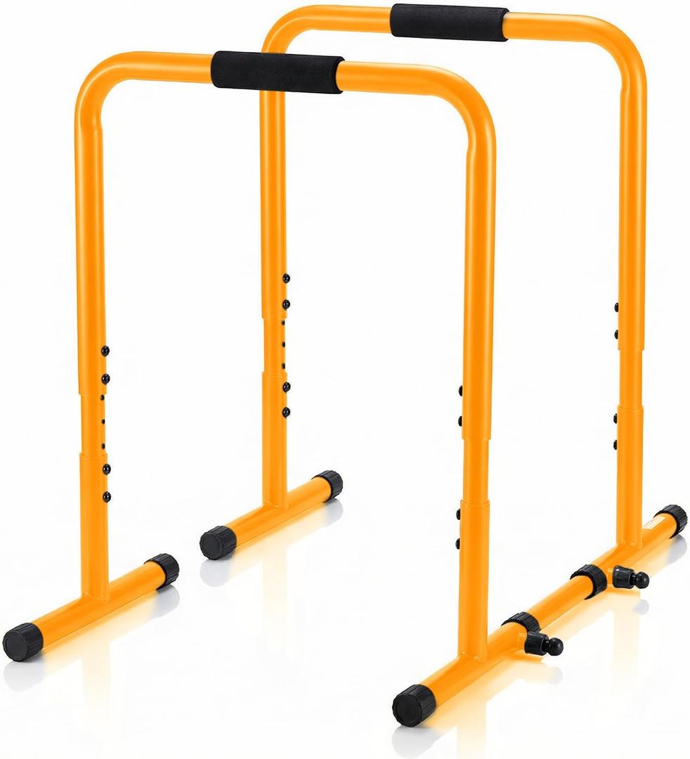 NEWBULIG Dip Bar Station, Adjustable Parallel Bars with Soft Foam Handles | Heavy Duty Dip Stands, Parallette Bars Workout Equipment for Home, Gym, Patio, Office
