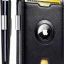 EVEO AirTag Wallet Men - Bifold Wallets for Men, Air Tag Wallet With AirTag Holder, Smart Wallet for Mens Minimalist Wallet | Money Clip,10 Cards, RFID Blocking, AirTag Not Included* (Midnight Black)