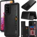 iCoverCase Compatible with Samsung Galaxy S20 FE Case with Card Holder, S20 FE Wallet Case for Women Men [RFID Blocking] PU Leather Protective Phone Case for S20 FE 5G (Black)