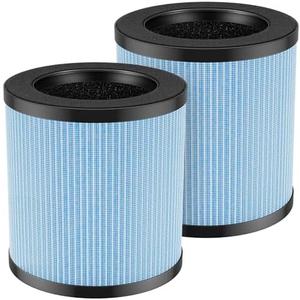MJ002H Replacement Filter Compatible with POMORON MJ002H Air Purifiers, H13 True Hepa Filter, Activated Carbon, High Performance 4-Layer Filter, Compared Part #MJ002H-RF, 2 Pack