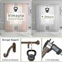 28-48 Inches Curtain Rods for Window, Vimayta 1 Inch Diameter Drapery Rod with Resin Finials, Ideal Adjustable Heavy Duty Single Curtains Rod for Bedroom, Living Room Decoration, Dark Bronze
