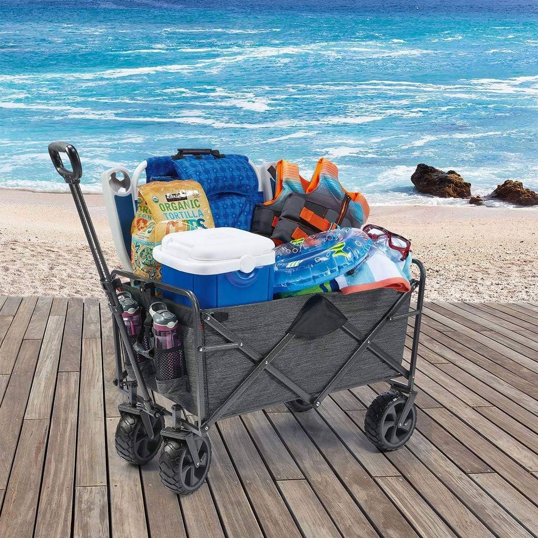 MacSports Mac Sports - Mac Sports Extra Long Folding Cargo Cart for Field Outdoor Use