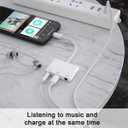3in1 Lighting to 3.5mm,Headphone Adapter for iPhone, Dual Earphone Jack Audio and Charging Adapter,Headphone Splitter for iPhone 14/13/12/11/XS Max/XR/8/7 Plus /6/ iPad,Support iOS 10 to16