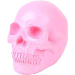 PTS Halloween Skulls Heads Halloween Head Decor Halloween Halloween Skeleton Bones Desktop Halloween Decor(Pink)