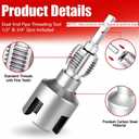 PVC Pipe Threader 3pcs 1 & 1/2 & 3/4 Pipe Threader Set for Plumbing Repairs Carbon Steel Internal & External Pipe Threading Tool