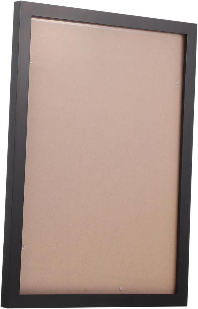 3 Wooden Photo Frame Simple Design Picture Holder for Living Room Bedroom for Loved Ones (Black)