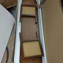 Bamboo TV Stand for TVs up to 65", Accent Entertainment Center with Storage, Media Console Table with Rattan, Modern TV Stand for Living Room, Bedroom, 55"(L), Walnut