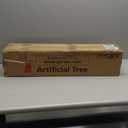 GarveeHome Artificial Fiddle Leaf Fig Tree - 7 ft Fake Plant with Black Nursery Planter, Large Floor Plants for Home or Office Decor - Artificial Plants Indoor Outdoor, Housewarming Gift (Green)