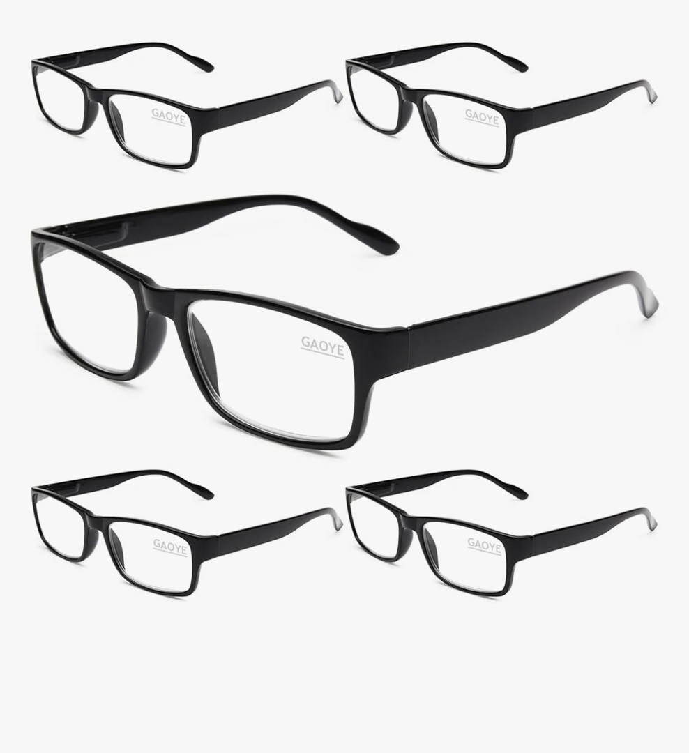 Gaoye Professional Reading Glasses for All Day - Computer Readers with Blue Light Protection - Value Pack