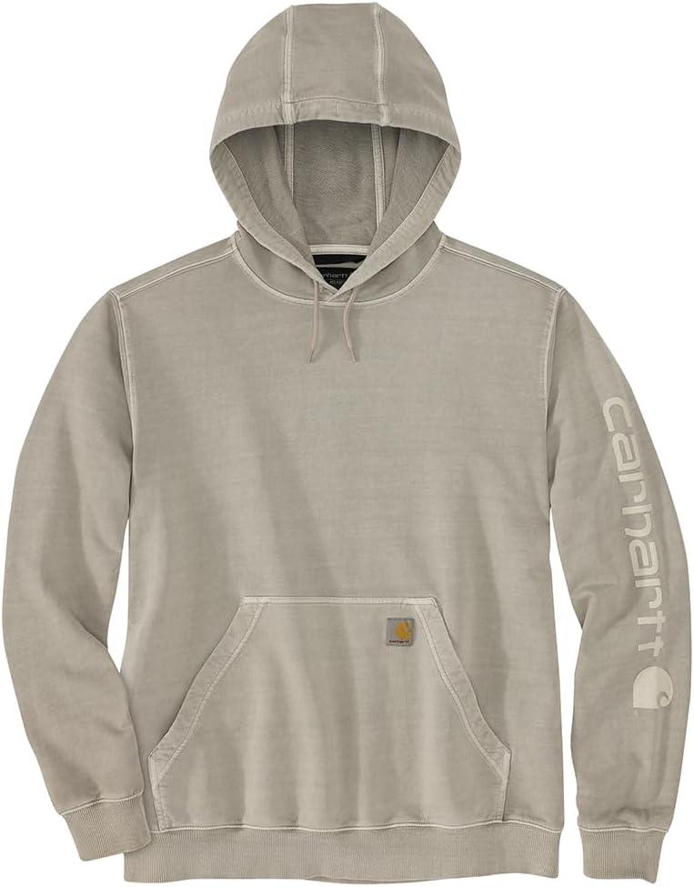 Carhartt Men's Relaxed Fit Midweight Garment Dyed French Terry Graphic Sweatshirt (4X-Large, Greige)