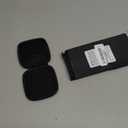 Ginsco Mini-Portable Hard Shell Square Earbuds Case for Apple EarPods/Samsung Galaxy Wired/Wireless Earbuds, Cell Phone Accessories Organizer with Carabiner for Earphones Tech Pouch (Black)