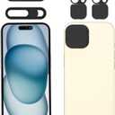 Privacy Cover Compatible for 15 /iPhone 15 Plus with Front Camera Cover,Protect Privacy and Security But Not Affect Facial Recognition-2Pack