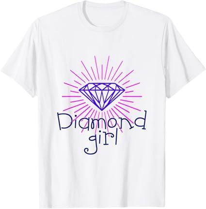 Diamond Girl T-Shirt T-Shirt, Large White