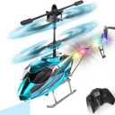 VATOS RC Helicopter for Boys, 2.4G Remote Control Helicopter with LED Light for Kids 12+ Years Old, Fixed Height, One-Key Take-Off, Indoor RC Planes Ideal Festival Gifts for Boys Adults