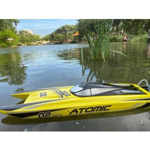 27.6" Inch RTR Large Brushless Remote Control Boat Top 50-65km/h 4CH 3CH RC Sail Ship with Sponored 20-Stickers on Big Lake Pool Sea Electric Rc Racing Watercraft (3CH 65km/h)