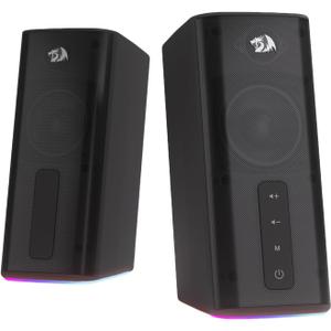 Redragon GS814 Stereo Desktop Speaker, 20W Output, 4 Real Units, BT 5.0/3.5mm AUX, Enhanced Bass, Touch-Control, Dynamic RGB Lighting