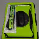 SEYMAC stock Case for iPad (A16) 11th/10th Generation 11''/10.9'' 2025/2022, Full-Body Drop Protection Case with Screen Protector &360° Rotate Hand Strap/Stand, Green+Black