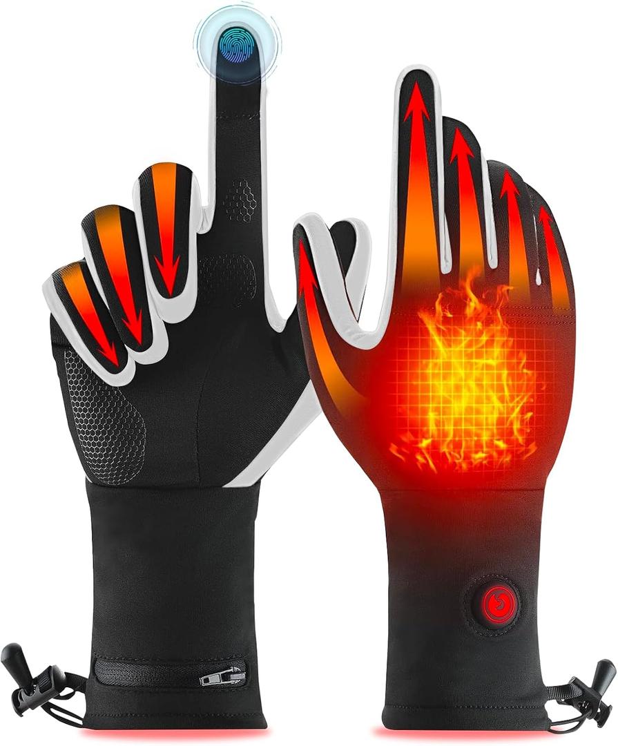 Heated Glove Liners for Men & Women - Electric Heated Arthritis & Raynaud's Gloves for Winter (Medium)