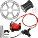 YOXUFA Mini Bike Hydraulic Brake Kit with 180mm Mini Bike Rear Disc Brake Rotor Replacement for Baja Doodle Bug DB30 Blitz Dirt Bug Predator 79cc 97cc 2.8hp Engine Parts