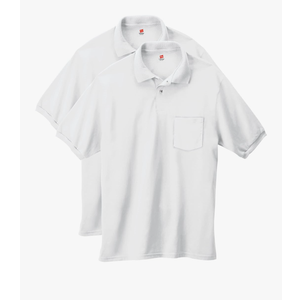 Hanes Men's Short-Sleeve Jersey Pocket Polo (Pack of 2), XL