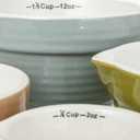 Creative Co-Op Stoneware Batter Bowl Measuring Cups, Set of 4 Sizes, Multicolor