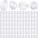 Yeshone 100 Pieces Egg Shakers Bulk Musical Instruments Percussion Maracas Egg for Kids Toys Plastic Shaker for Learning DIY Painting, Classroom Music, Rhythm(White)