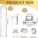 12 Set Glass Hurricane Candle Holders 11.8" Open Ended Glass Candleholder Tube Shape Bottomless and 2.1" Taper Clear Candlestick Holder Bulk for Wedding Party Table Centerpiece Home Decor (12, Clear)