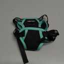 rabbitgoo Dog Harness No Pull with 2 Leash Clips, Adjustable Soft Padded, Reflective Oxford No Choke Pet Vest with Easy Control Handle for Puppy, Black & Turquoise, XS