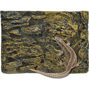 Reptile Tank Background Board Rock Terrarium Cork Background Board 3D Wall Backdrop Aquarium DCor Backgrounds Amphibian Habitat Decoration for Lizards Leopard Gecko Bearded Dragons Turtle (Yellow)