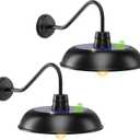 16" Extra Large Solar Barn Light for Outside, Dusk to Dawn Outdoor Lighting