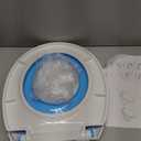 Potty Training Seat Built-in Toilet Seat, Round Toilet Seat 16.5inch with Baby Seat 2 in 1 Soft Close Quiet No Slapping, Magnetic Absorption, Easy Installation for Bottom Fixing ToiletWhite and Blue