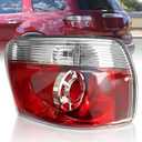LED Tail Light Compatible with 2007 2008 2009 2010 2011 2012 GMC Acadia Rear Light Brake Lamp w/Bulbs Replacement 20912757, GM2800216 (Left Driver Side)