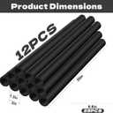 12PCS Trampoline Pole Foam Sleeves 35.5 "and 25 Ties, Waterproof Trampoline Pole Covers Replace Outdoor Accessories (Black)