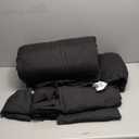 CozyLux Queen Comforter Set Black - Bed in a Bag Queen Size 7 Pieces, Luxury Soft Bed Set for All Seasons, Bedding Set with Down Alternative Comforter, Sheets, Pillowcases & Shams