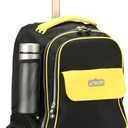 Rolling Laptop Bag for 15.6 Inch Laptop,Roller Bag,Backpack with Wheels, 20 Inch Wheeled Computer Bag，Black/Yellow, Large