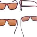 NIEEPA Men's Sports Polarized Sunglasses Square Frame Glasses NP1007 (A30 Mattebrown Frame/Brown Lens)