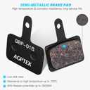 AGPTEK Bike Brake Pads, High-Performance Brake Pads, Disc Brake Pads & Spring (Semi-Metallic&Resin) for Mountain Bike Disc Brakes,Bike Pads Compatible with TRP Tektro Shimano Deore Br