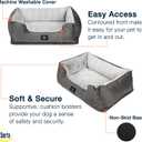 Serta Orthopedic Cuddler Dog Bed for Pets, Slate Gray (X-Large)