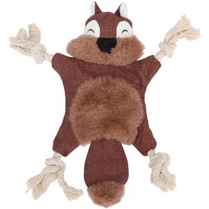 Soft Plush Pet Sounding with Ringing Paper Teeth Cleaning Protection Chewing Biting Interactive Training Toy for Dogs (Brown)
