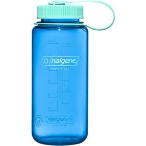 Nalgene Water Bottle - Lightweight Sustain Tritan BPA-Free Shatterproof Bottle for Backpacking, Hiking, Gym, 16 OZ, Wide Mouth, Cornflower Blue