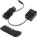12V 0.5A 500mA Switching Power Supply Adapter with UL 1310 Listed, Input AC 100~240V, Output DC 12 Volt 0.5 Amp 5.5 x 2.1mm for CCTV Surveillance System LED Strip Light with 8 Interchangeable Jacks