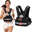 Weighted Vest Woman & Men, 6-10lb/8-20lb/8-30lb Adjustable weighted Vest With Pockets & Reflective Strips for Walking, Running, Hiking,Rucking, Workout, Strength Training